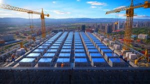 Illustration de la construction du centre de données Colossus 2 par Elon Musk à Memphis.