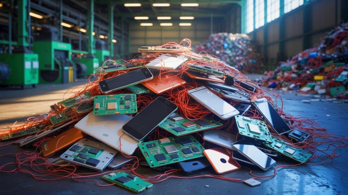 « Une mine d’un million de tonnes sous nos pieds » : les déchets électroniques européens pourraient devenir la clé de l’autonomie énergétique du continent Illustration de la richesse en matériaux critiques cachée dans les déchets électroniques européens.