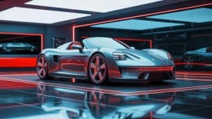 Illustration de la Porsche Vision 357 Speedster, fusionnant héritage et innovation durable.