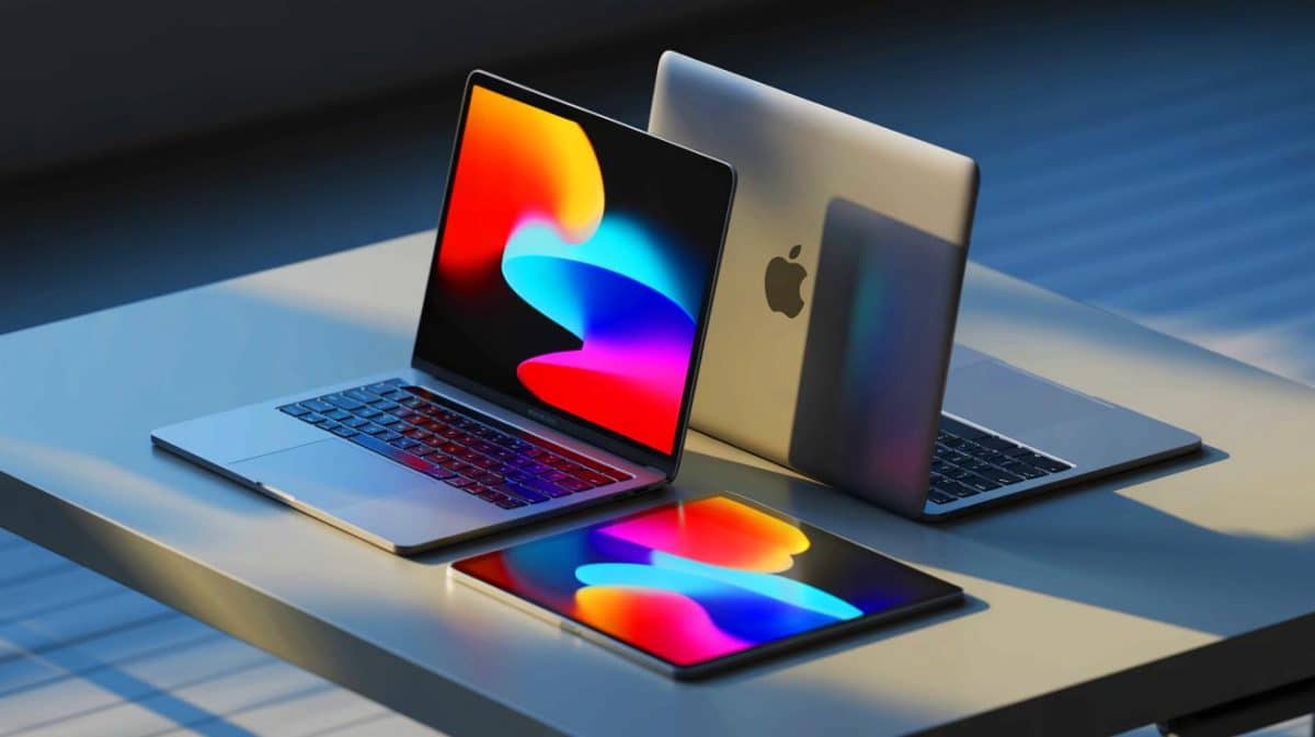 « Apple prépare sa riposte » : de nouveaux MacBook et iPad Pro équipés de puces M5 attendus avant la fin octobre Illustration de l'annonce imminente de nouveaux MacBook et iPad Pro par Apple avec puces M5.