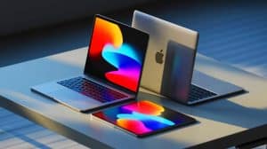 Illustration de l'annonce imminente de nouveaux MacBook et iPad Pro par Apple avec puces M5.