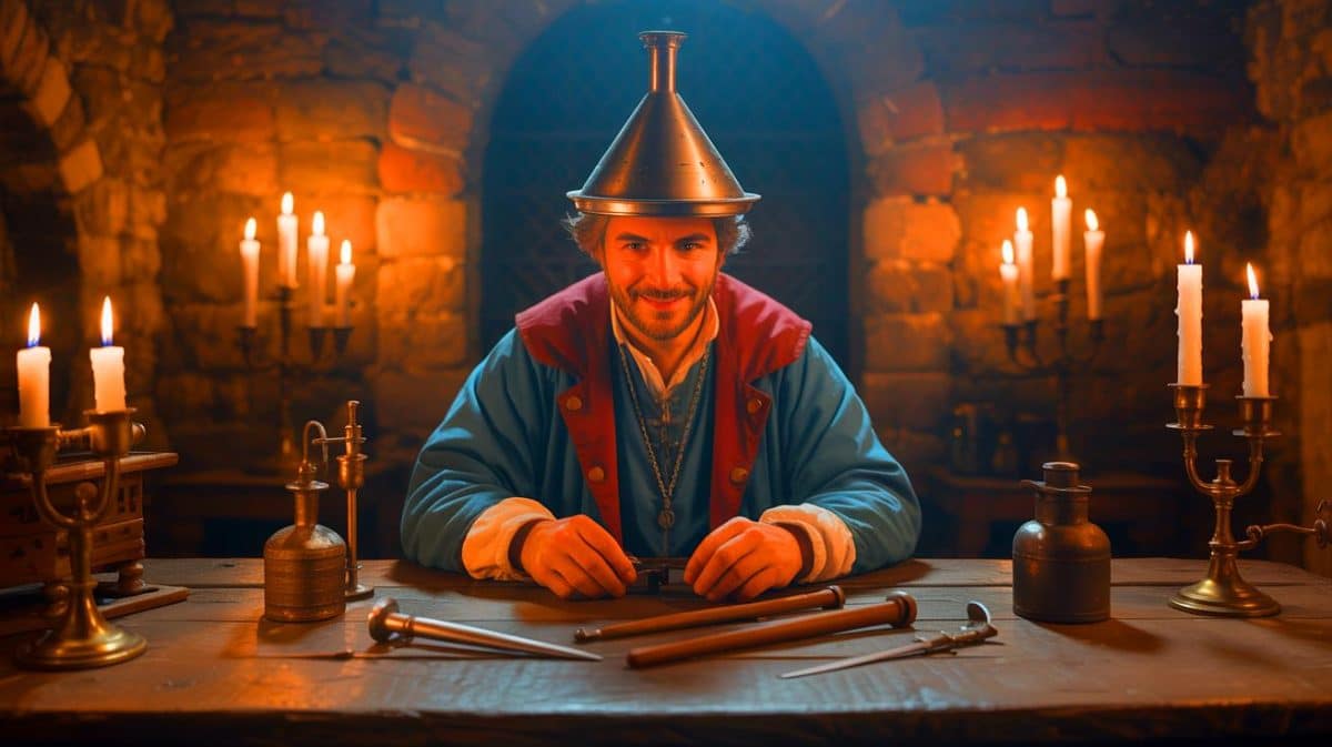 Pourquoi les fous portaient-ils un entonnoir sur la tête ? Plongée dans une représentation intrigante et historique Illustration de l'entonnoir comme symbole de la folie dans l'art médiéval.