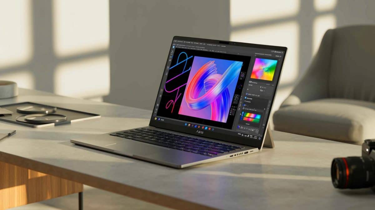 Asus ProArt P16 : un rival sérieux pour le MacBook Pro qui change la donne pour les créatifs Illustration de l'Asus ProArt P16, une station de travail portable alliant puissance et portabilité pour les créateurs.