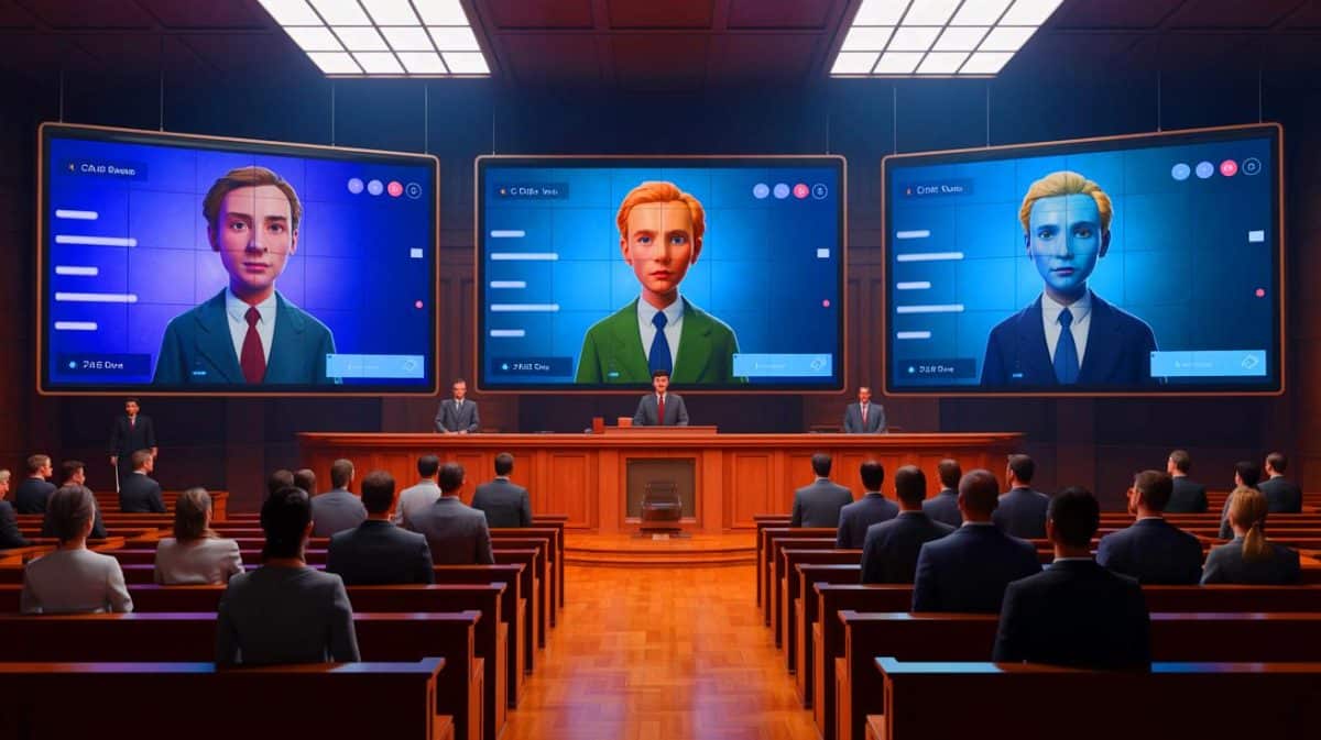 ChatGPT, Grok et Claude : des IA jurées bouleversent le futur des procès lors d’un test inédit Illustration de l'utilisation de chatbots comme jurés lors d'un procès fictif à l'Université de Caroline du Nord.