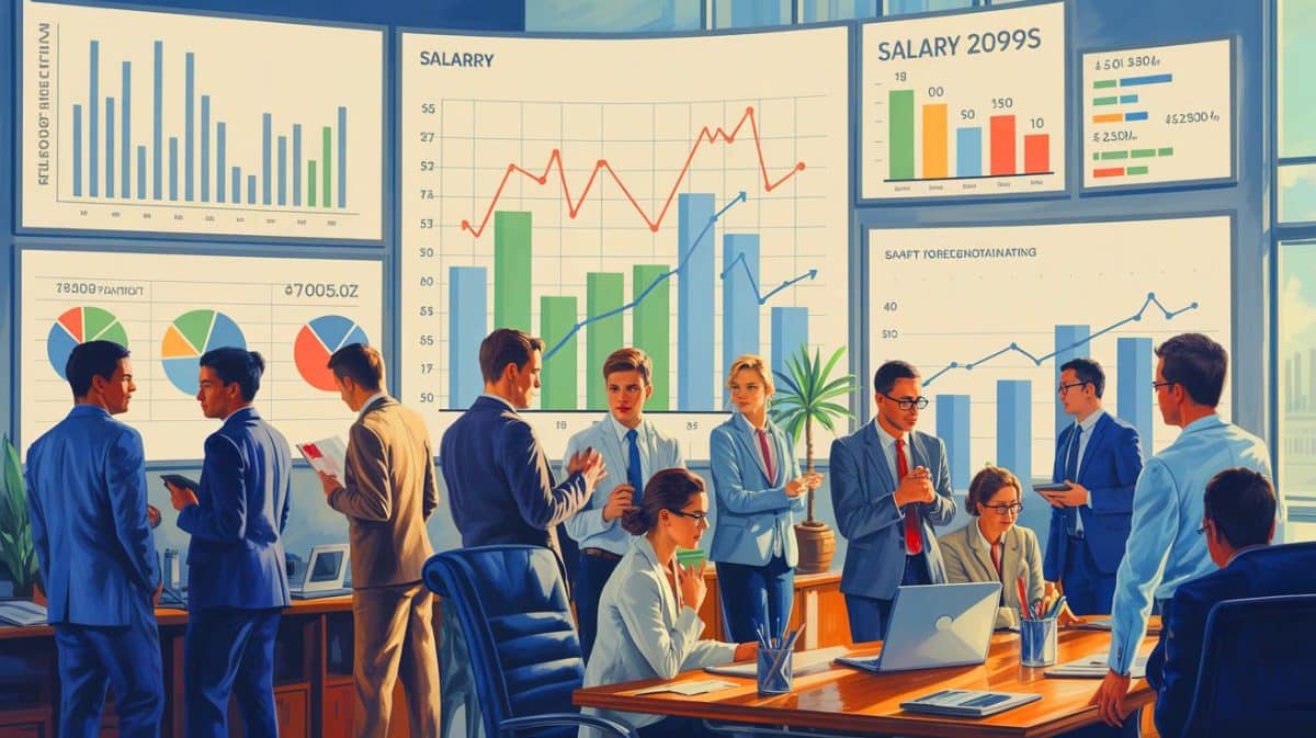 En 2026, votre salaire augmentera peu malgré vos efforts : découvrez l’impact réel sur votre carrière Illustration de l'évolution modérée des augmentations salariales prévues pour 2026 dans différents secteurs.