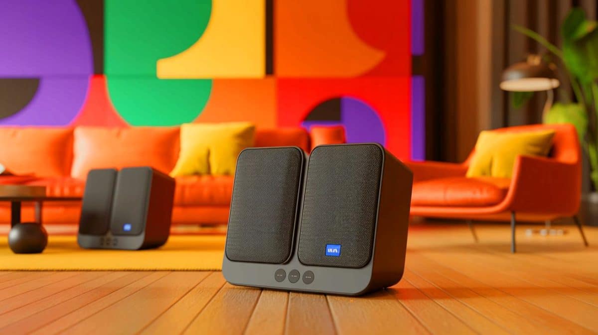 Ikea révolutionne votre intérieur : des enceintes Bluetooth élégantes qui subliment la décoration de votre maison Illustration de nouvelles enceintes Bluetooth Ikea alliant design innovant et fonctionnalité décorative.