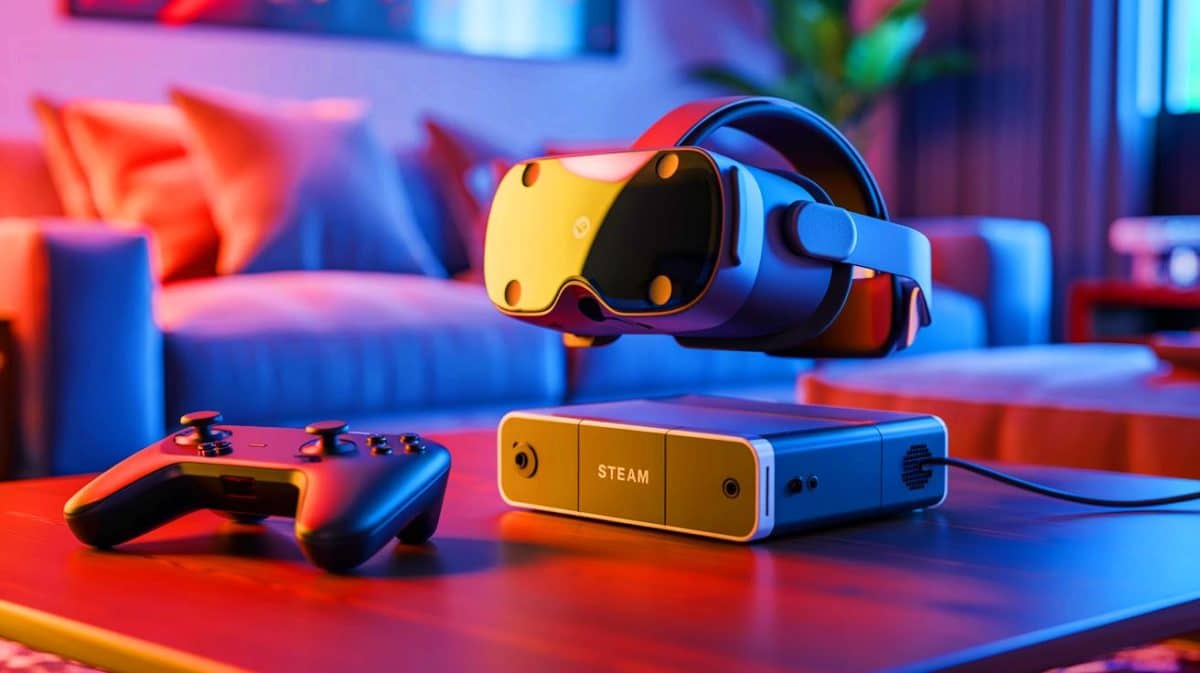 Valve révolutionne le monde du jeu vidéo : trois nouveautés qui redéfinissent l’expérience des gamers Illustration de l'annonce des nouveaux produits de Valve, le Steam Frame, la Steam Machine et la Steam Controller.