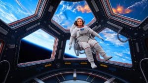 Blue Origin : un pas historique pour l’inclusion avec le lancement d’une personne en fauteuil roulant dans l’espace Illustration de Michaela Benthaus, première personne paraplégique à voyager dans l'espace avec Blue Origin.