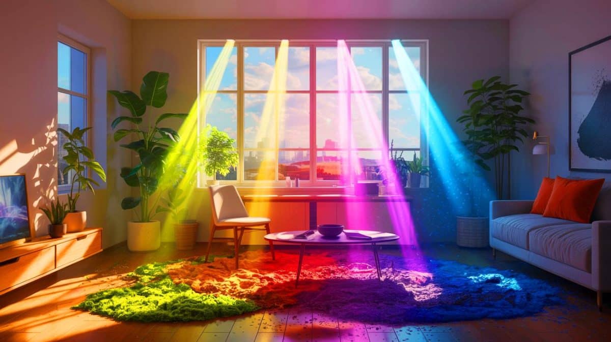 L’air intérieur : un danger invisible pour votre santé au quotidien que vous ne pouvez plus ignorer Illustration de la pollution de l'air intérieur dans les habitations modernes.